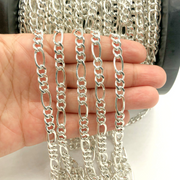 Sterling Silver Figaro Chain